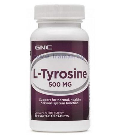 L - ТИРОЗИН каплети 500 мг * 60 GNC