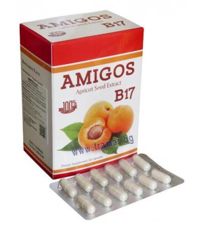 АМИГОС АМИГДАЛИН B17 капсули 100 мг. * 60 ДР. ГРИЙН