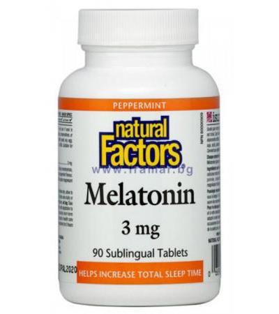 МЕЛАТОНИН сублингвални таблетки 3 мг * 90 НАТУРАЛ ФАКТОРС