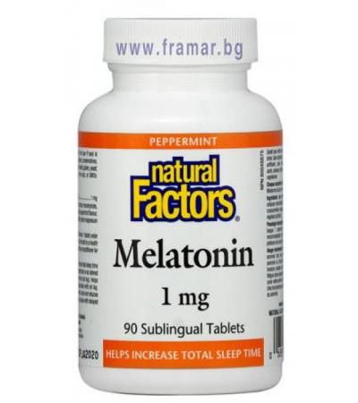 МЕЛАТОНИН сублингвални таблетки 1 мг * 90 НАТУРАЛ ФАКТОРС