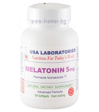 МЕЛАТОНИН капсули 5 мг * 30 USA LABORATORIES