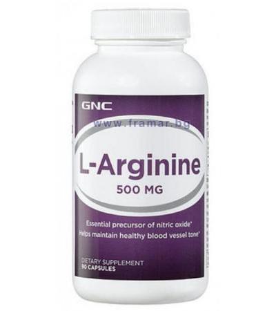 L - АРГИНИН капсули 500 мг * 90 GNC