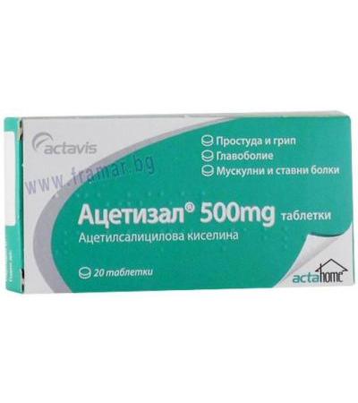 АЦЕТИЗАЛ таблетки 500 мг * 20 АКТАВИС
