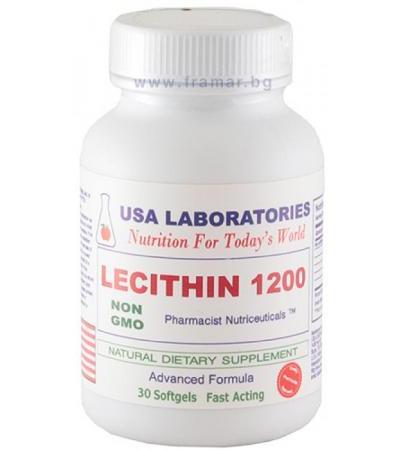 ЛЕЦИТИН капсули 1200 мг * 30 USA LABORATORIES