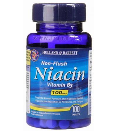 НИАЦИН ВИТАМИН Б 3 таблетки 100 мг * 100 HOLLAND & BARRETT