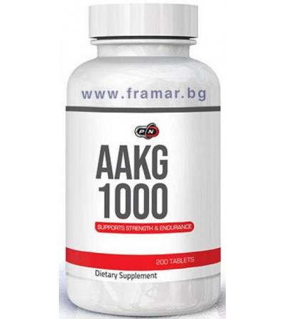 ПЮР НУТРИШЪН АРГИНИН АЛФА - КЕТОГЛУТАРАТ (AAKG) таблетки 1000 мг * 200