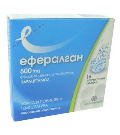 ЕФЕРАЛГАН ефервесцентни таблетки 500 мг * 16