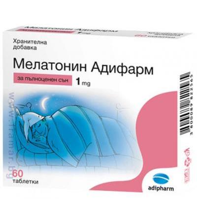МЕЛАТОНИН таблетки 1 мг * 60 АДИФАРМ