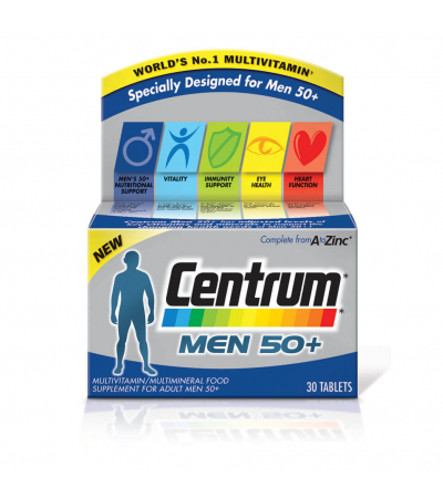 Centrum Men 50 Plus Multivitamin Tablets - (30 Tabletten)