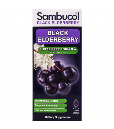 Sambucol Black Elderberry Sugar Free Syrup, 4 fl oz